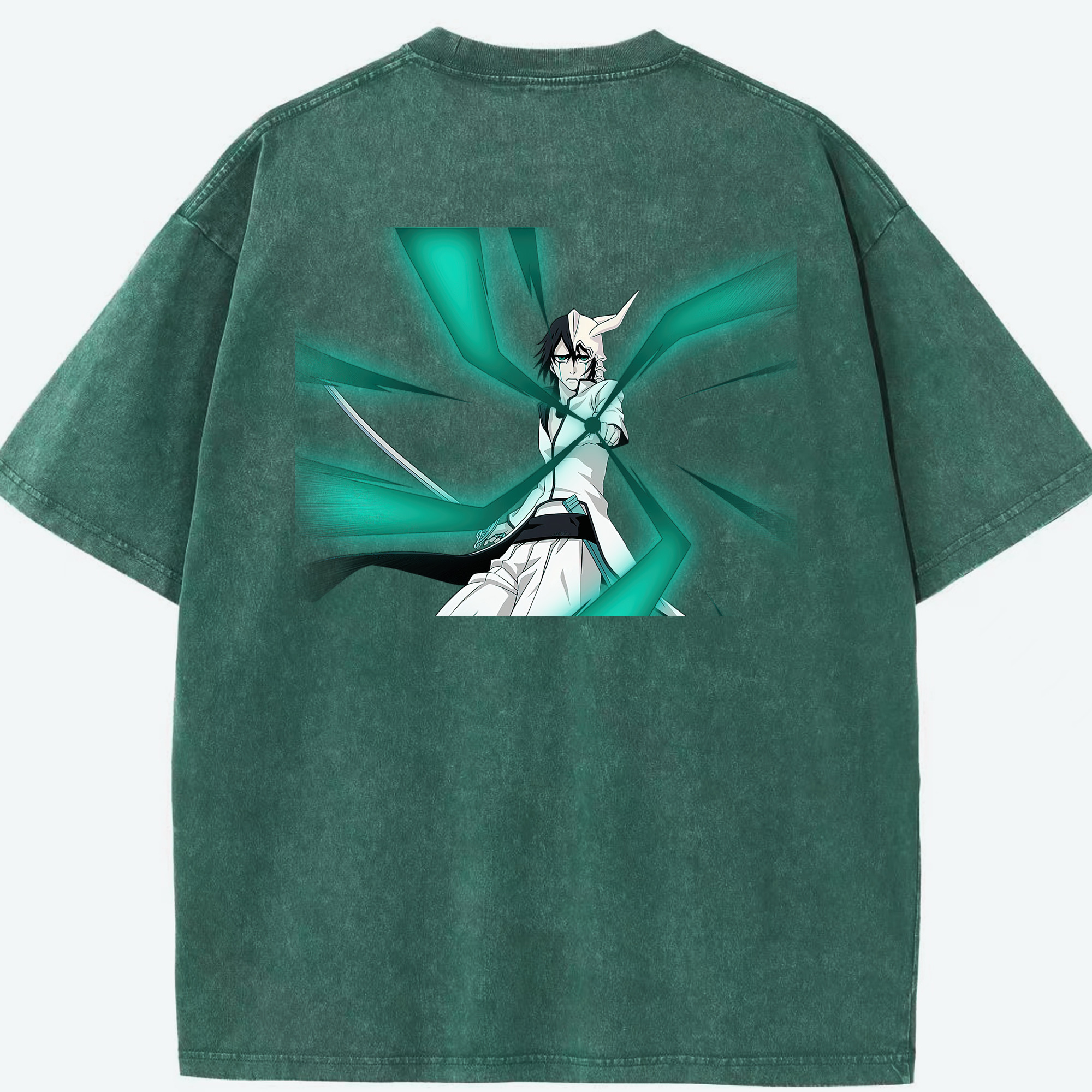 （画像用） ブリーチ ウルキオラ·シファー BLEACH Ulquiorra cifer 綿100% ヴィンテージ風 半袖Tシャツ（背面プリント）